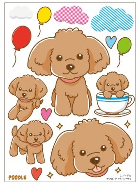 「うちの子」 クリアウィンドウ デコ 2 プードル