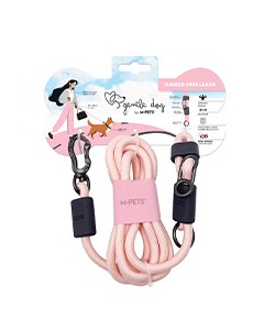 M-PETS GENTLE DOG ハンズフリードッグリード ブラッシュピンク