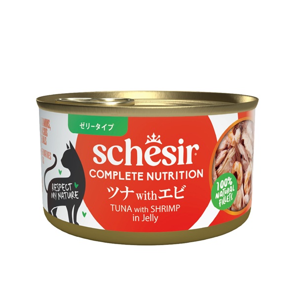 シシア キャット ゼリー＆クッキングウォーター ツナ＆エビ 85g