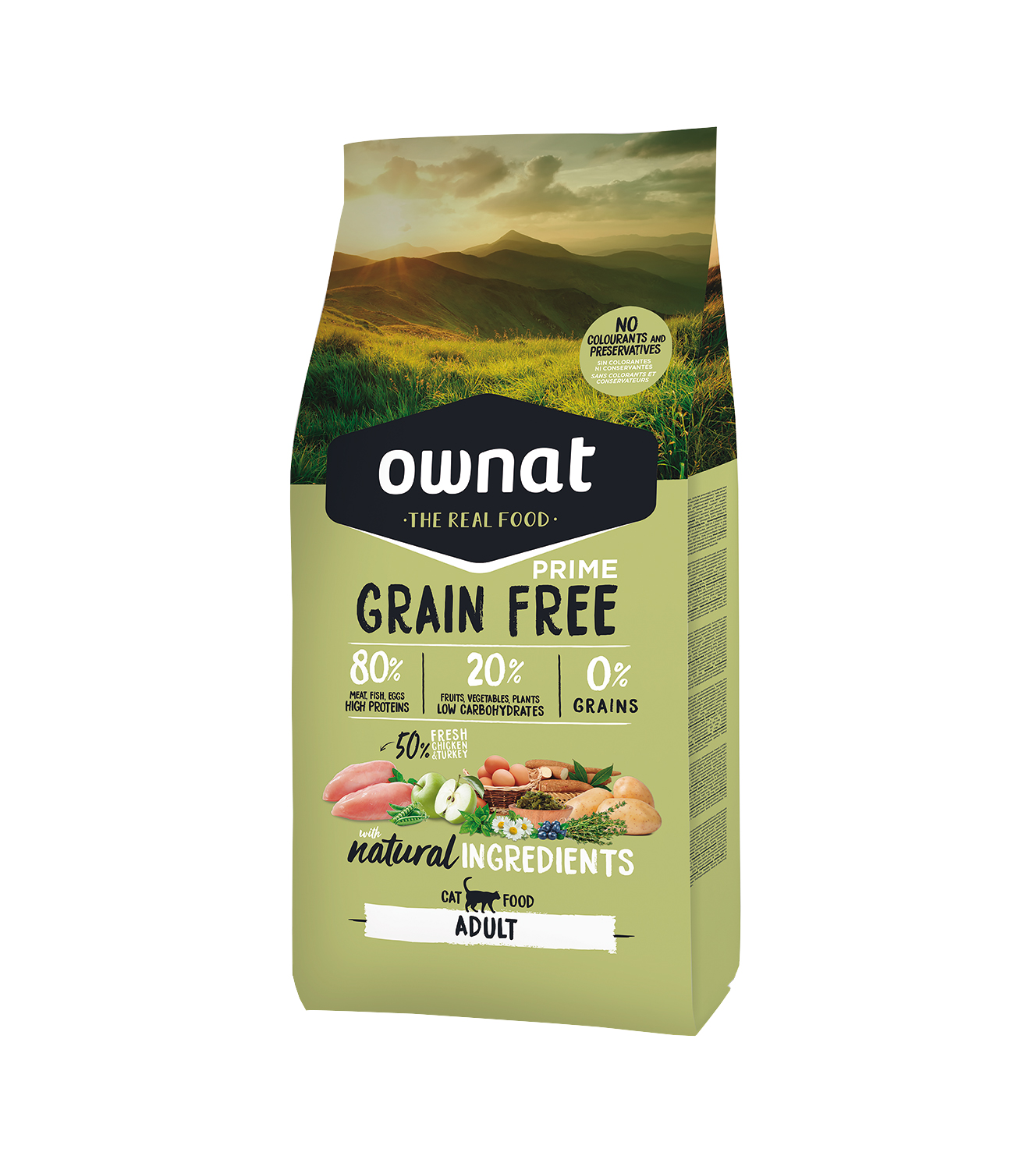 【専】OWNAT GRAIN FREE PRIME チキン＆ターキー キャット 400g