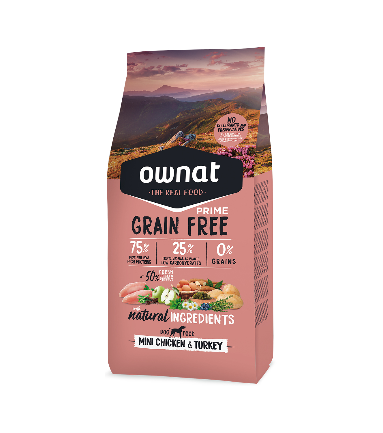 【専】OWNAT GRAIN FREE PRIME 小粒 チキン＆ターキー 400g