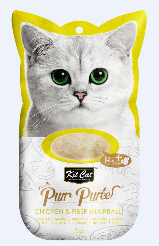 Kit Cat パーピューレ チキン&ファイバー 60g (15g×4)