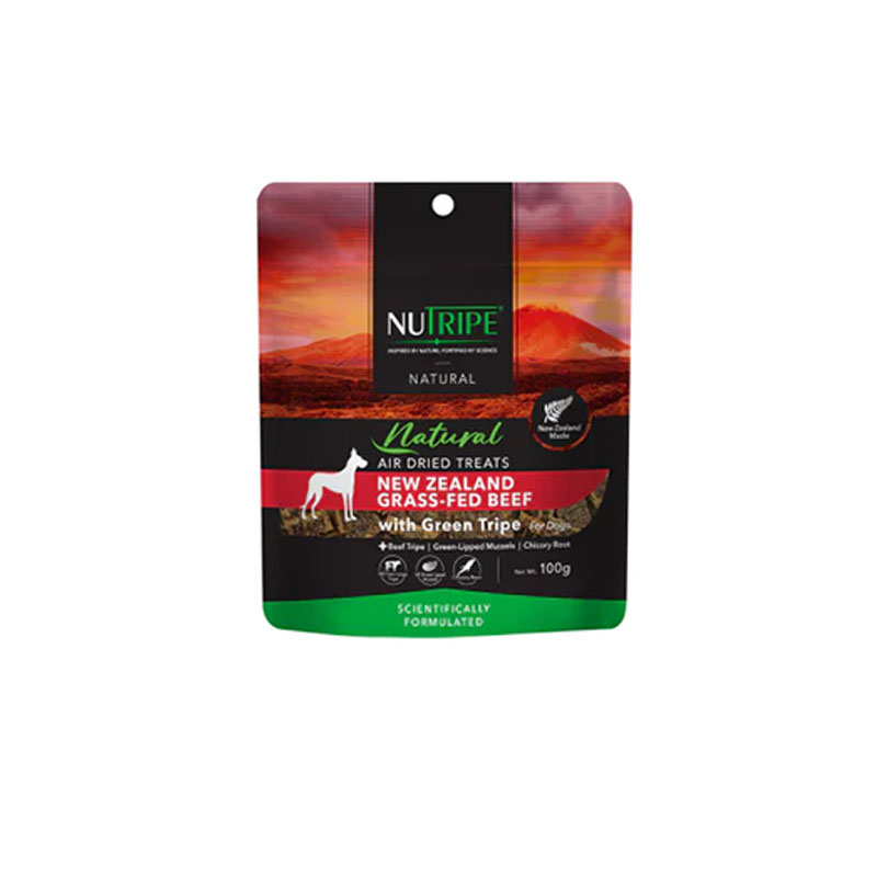 ニュートライプ ナチュラル エアードライ トリーツ ビーフwithグリーントライプ100g