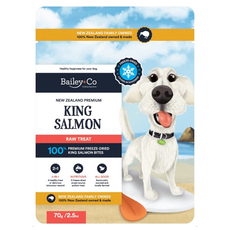 Bailey+Co フリーズドライ キングサーモン 犬用 70g