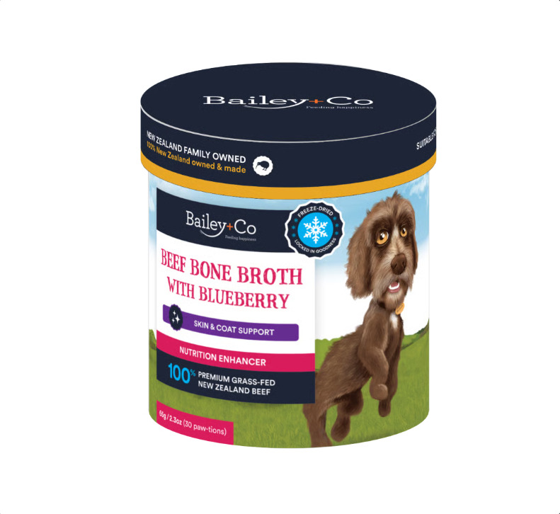 Bailey+Co フリーズドライ ビーフボーンブロス ブルーベリー 65g