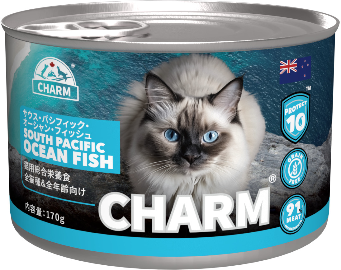 【注文数12個単位】CHARM サウス・パシフィック・オーシャン・フィッシュ キャット缶 170g