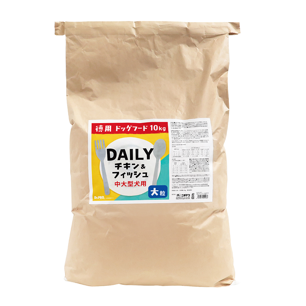 Dr.PRO. DAILY チキン＆フィッシュ 中大型犬用 大粒 オールステージ 10kg
